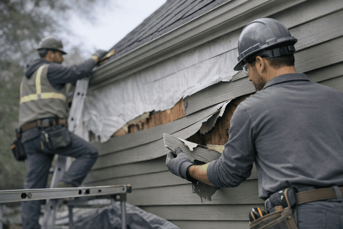Storm Damage Repair service by J.B. Siding